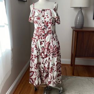 By Anthropologie beautiful off-the-shoulder floral dress size 4